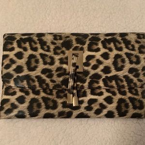 Animal print clutch
